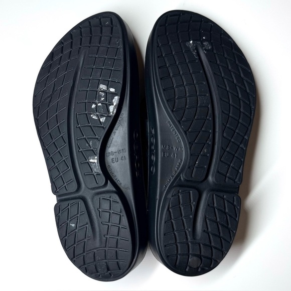 OOFOS OOriginal Unisex M-8 W-10 Thong Sandals Black Comfort Recovery Flip Flops - Picture 10 of 10